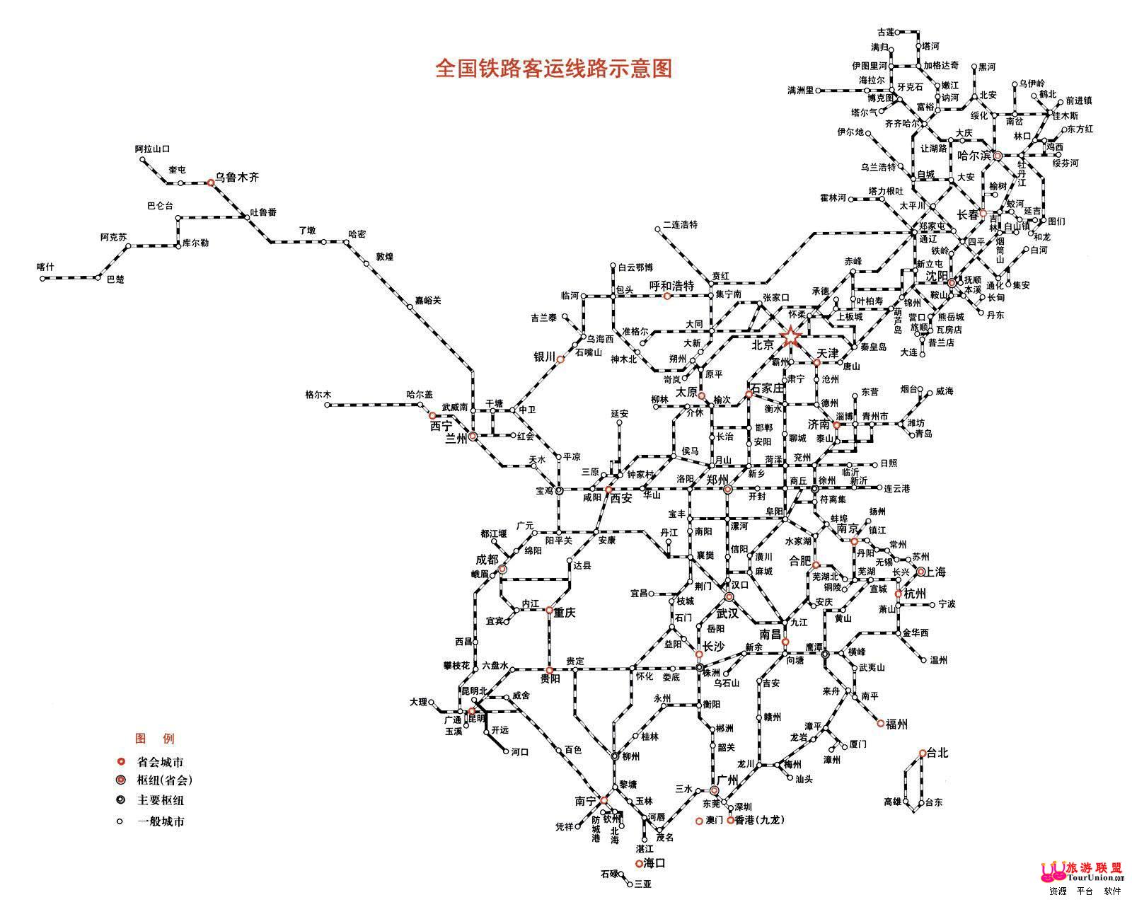 全国铁路图高清版大图(2022中国铁路网高清图)_兴正网