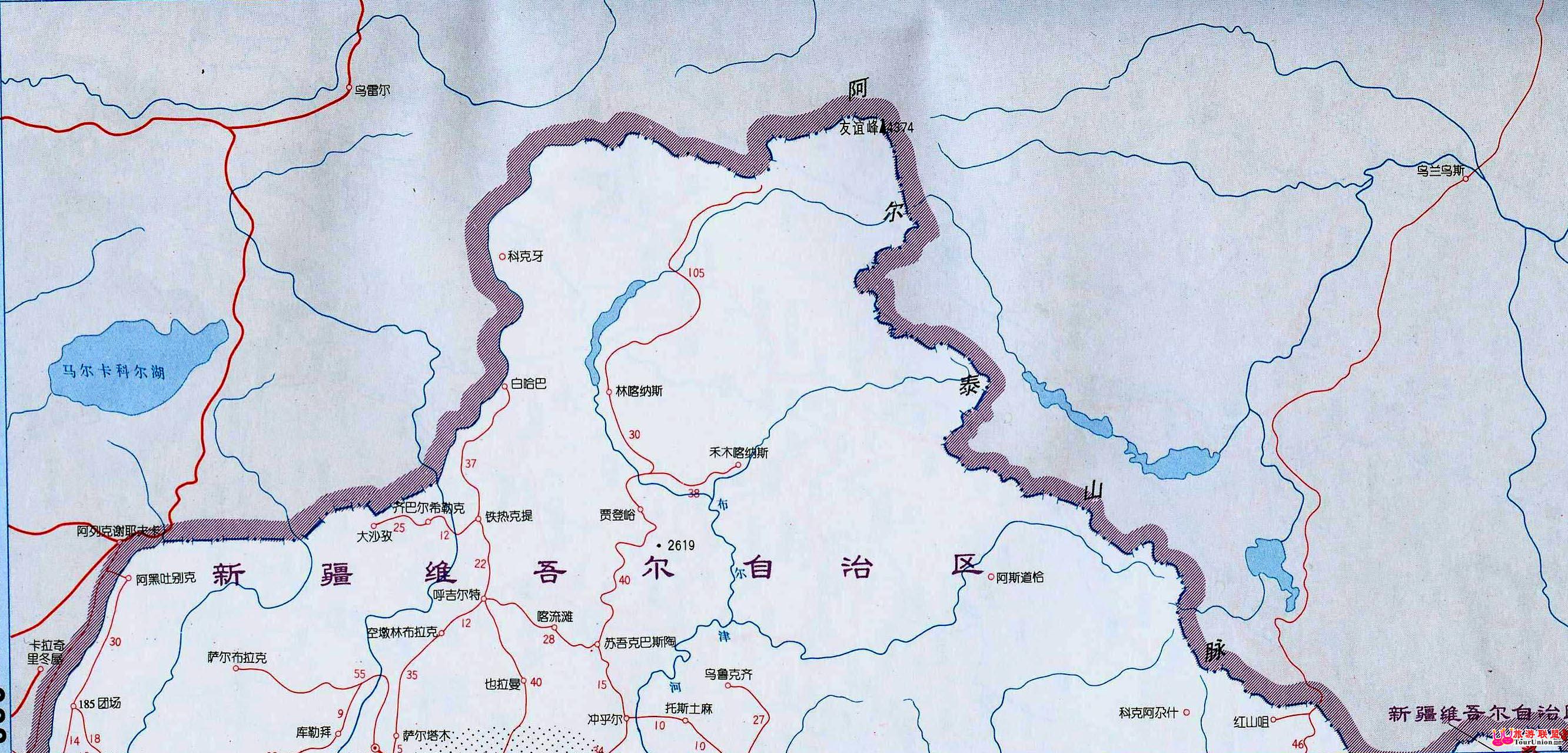 新疆阿克苏地区政区地图_新疆旅行网