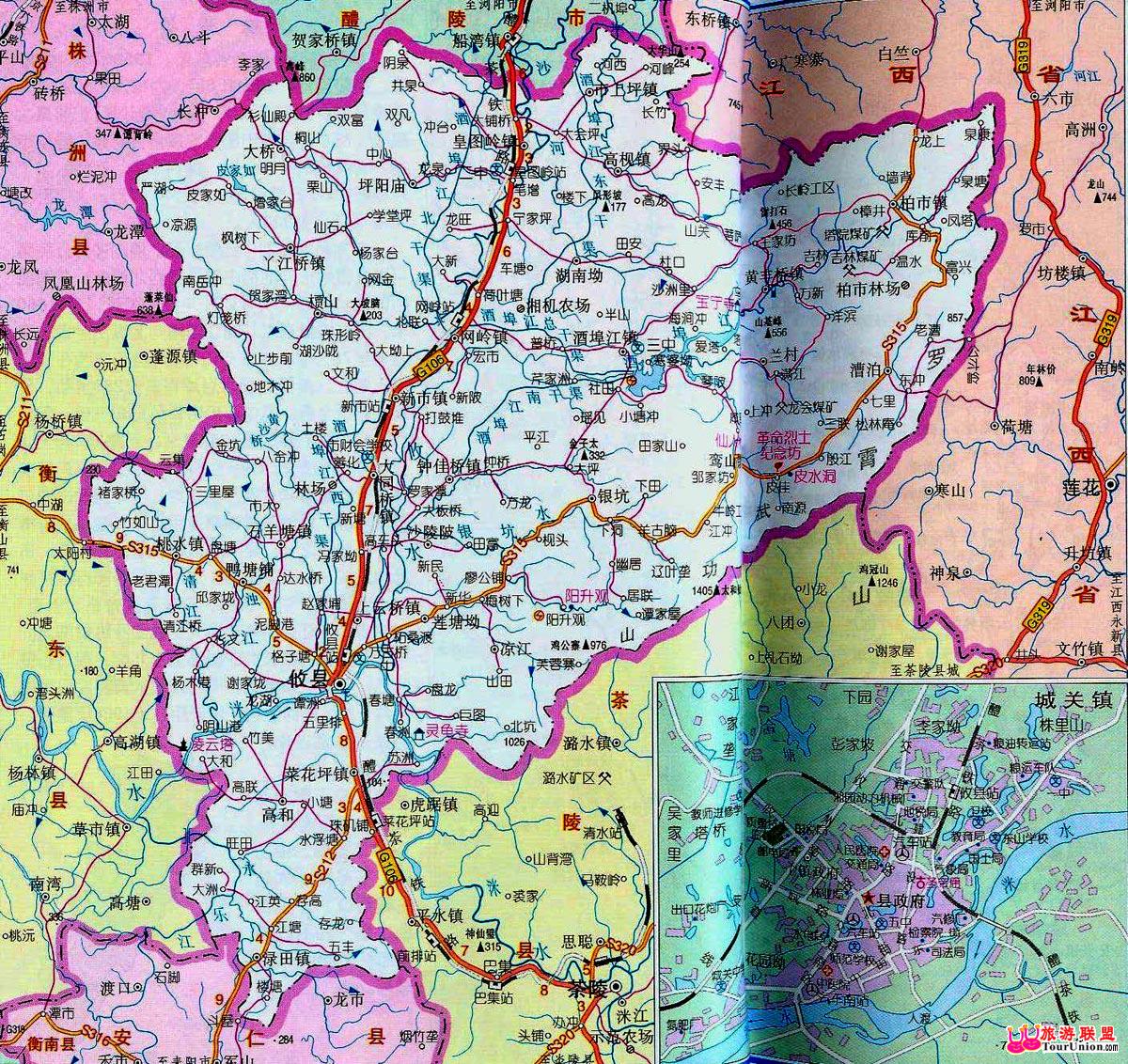 攸县地图全图高清版